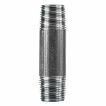 PANNEXT FITTINGS Southland Pipe Nipple, 1/8 in, MIP, Carbon Steel, SCH 40 Schedule, 2948 psi Pressure, 5 in L 580-050HC